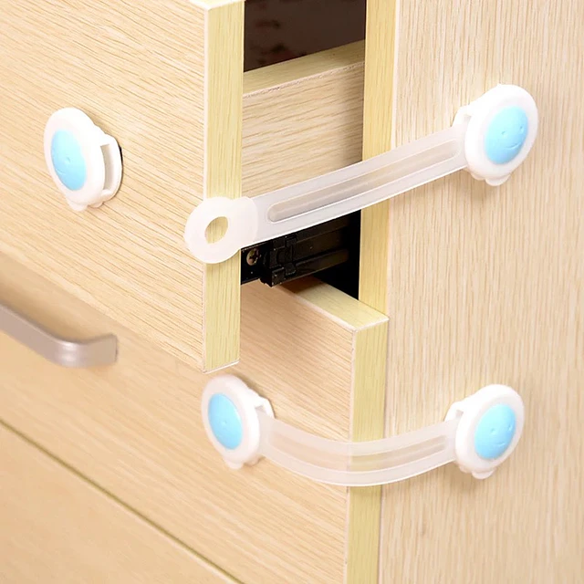 Pack de 4 cerradura protección para puertas y cajones