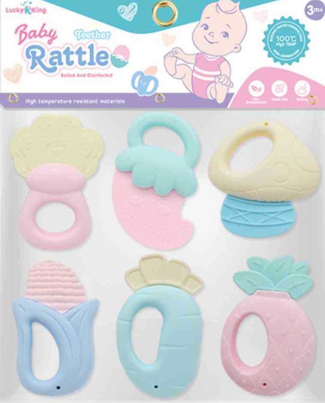 Set 6 mordedores con Sonajeros