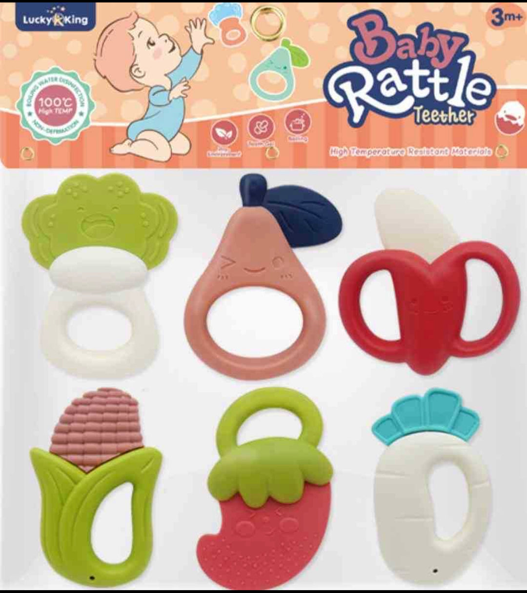 Set de 6 mordedores con sonajeros