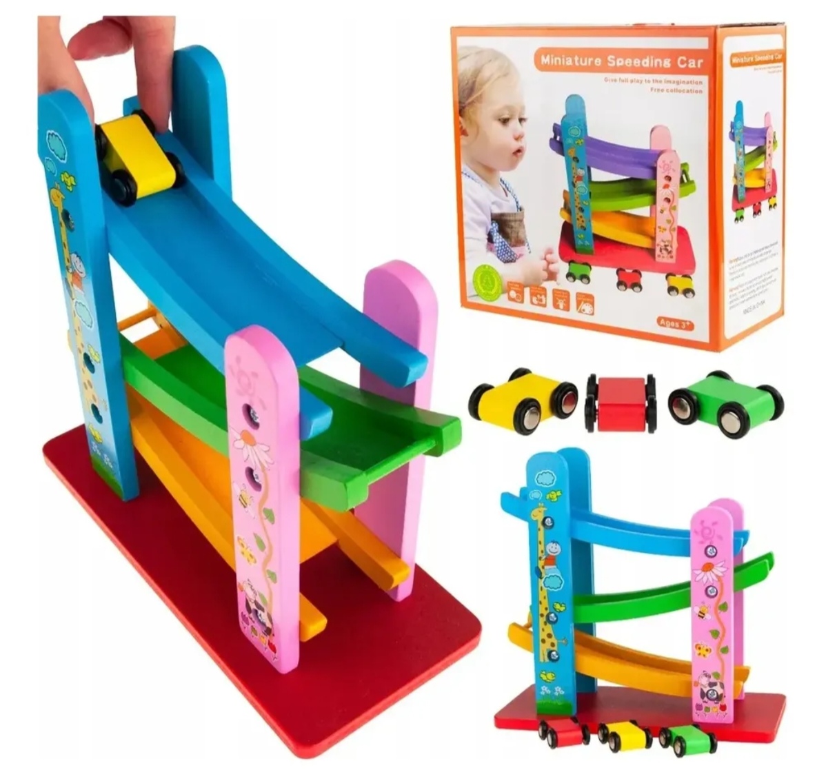 Autopista de madera montessori